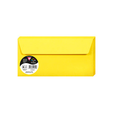 Enveloppes Pollen 110x220 mm - jaune soleil lot de 20
