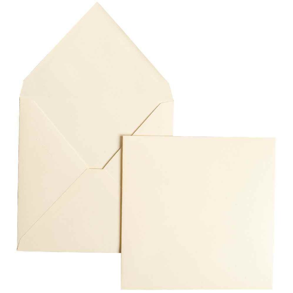 Enveloppes Pollen carrées 165x165 mm - ivoire, paquet de 20