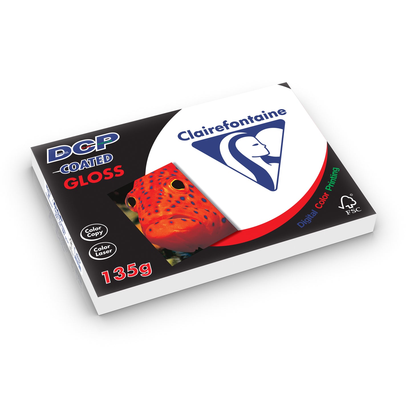 Papier blanc A4 DCP 135g - couché brillant -blanc-paquet de 250 F