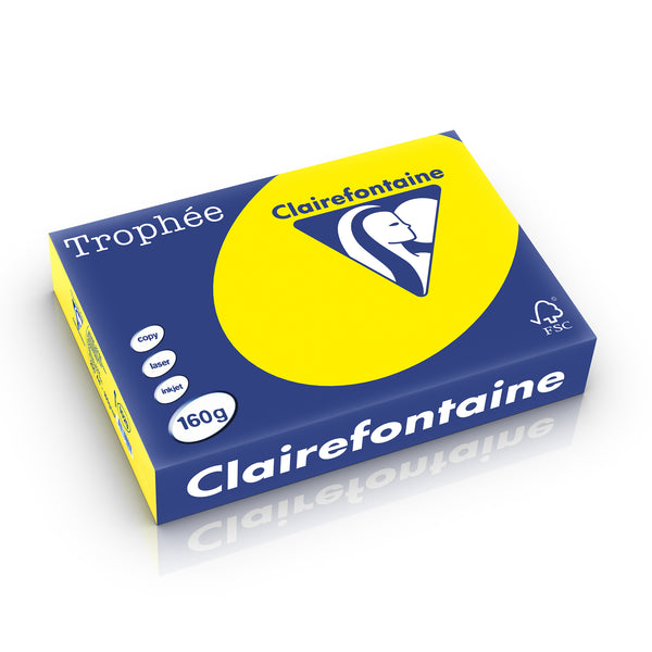 Papier a4 Trophée jaune soleil - 160g/m², 250 feuilles