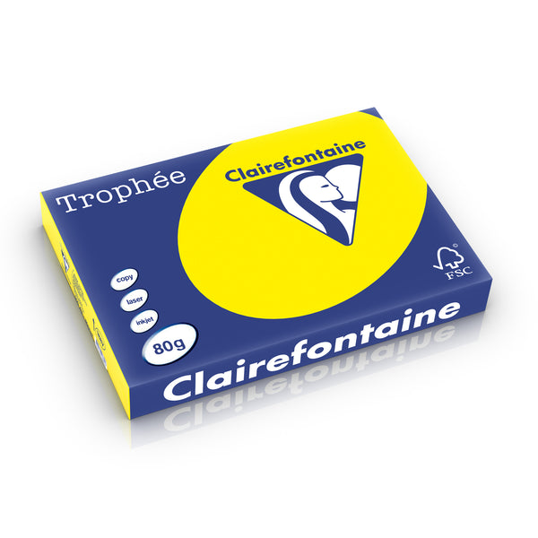 Papier a3 Trophée jaune soleil 80g - 500 feuilles