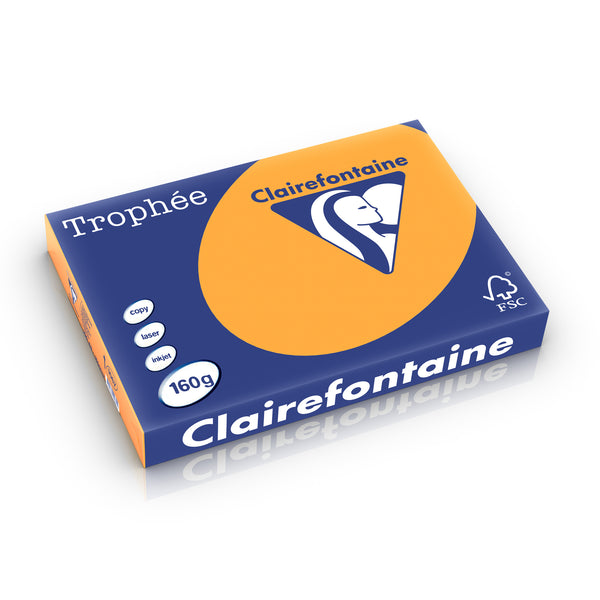 Papier a3 Trophée 160g clémentine - haute opacité