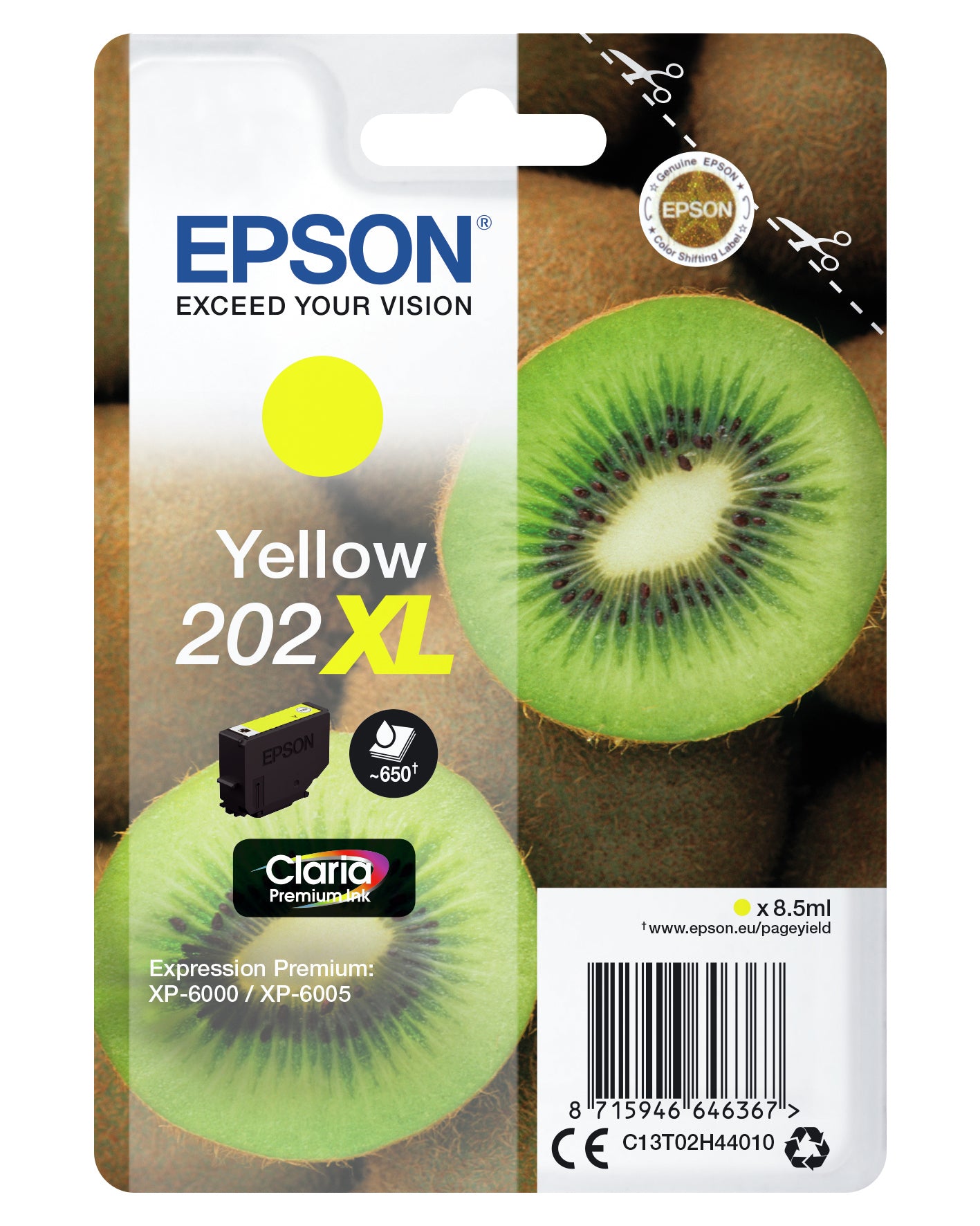 Cartouche d'encre jaune xl - 650 pages