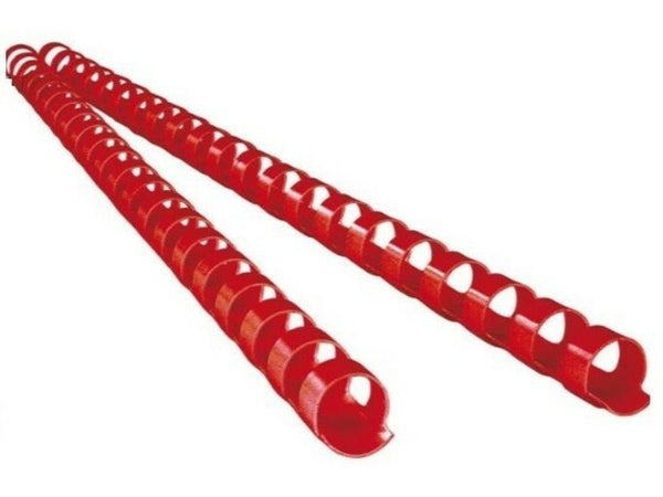 Baguette de reliure 16mm rouge - boîte de 100
