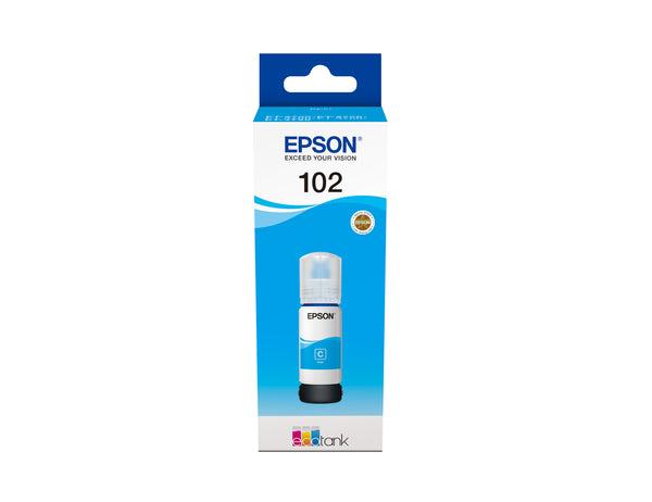 Cartouche d'encre Epson cyan t102 - 70 ml pour ecotank