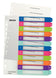 Intercalaires A4+ numériques 12 positions polypro rigide
