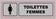 Plaque de signalisation "toilettes dames" 170x47mm