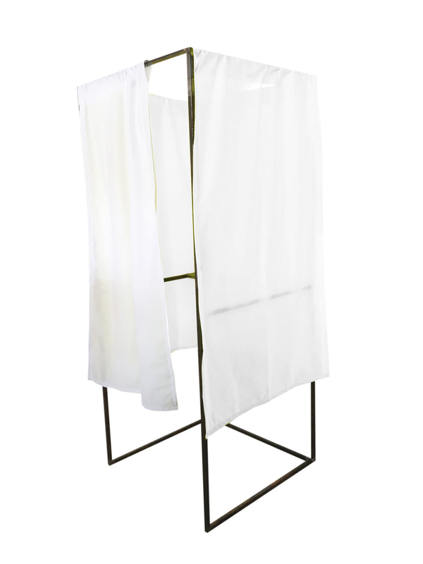 Isoloir électoral 80x80x200 - rideaux ignifugés