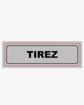 Plaque de signalisation adhésive "tirez"-16x4cm