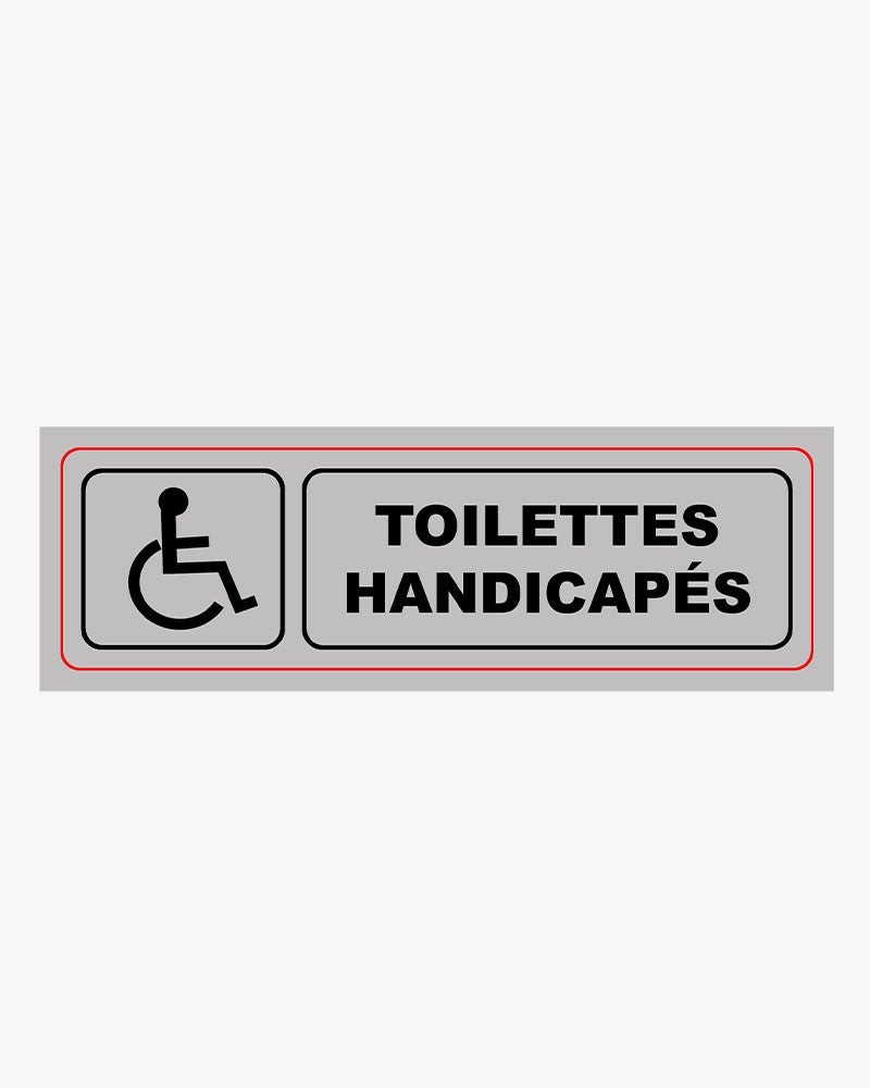Plaque signalétique toilette handicapé - pvc adhésif