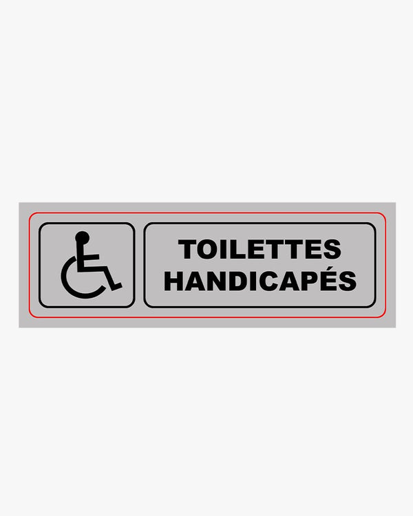 Plaque signalétique toilette handicapé - pvc adhésif