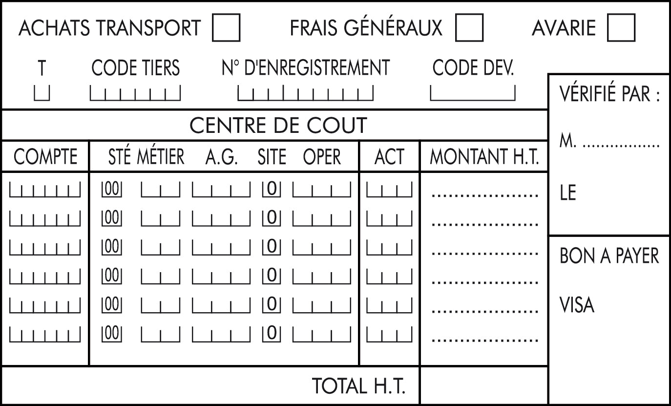 Tampon métallique 5212 - 15 lignes personnalisables