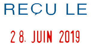 Tampon dateur automatique - date bicolore 3.8mm