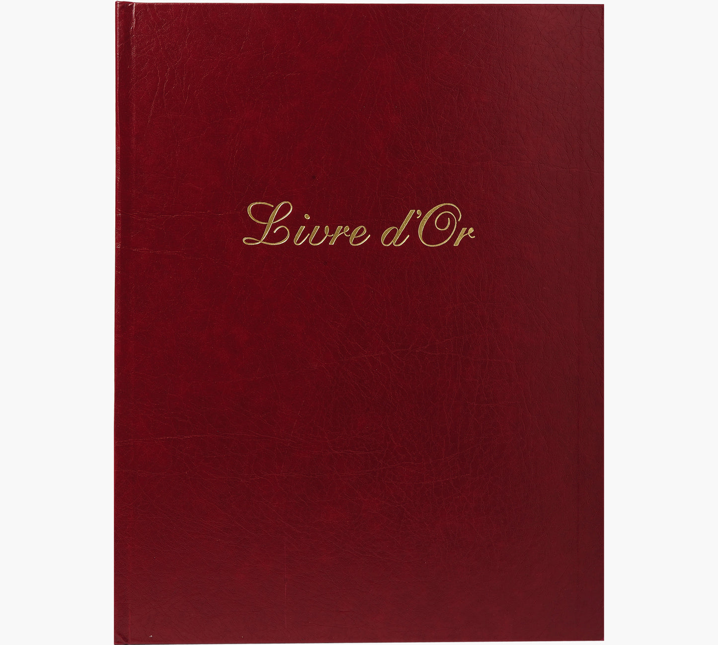 Livre d'or cuir rouge 26x22cm - élégance et prestige