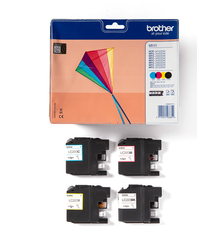 Pack 4 cartouches Brother lc223 - impression économique