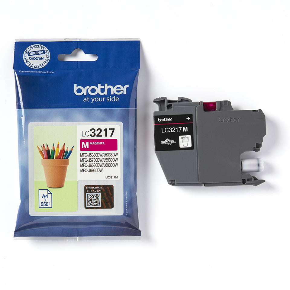 Cartouche d'encre Brother magenta lc3217m - impression 550 pages