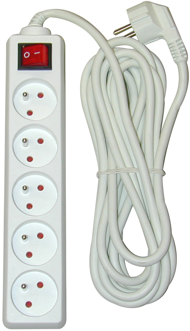 Multiprise 5 prises - cordon 4m avec interrupteur