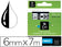 Ruban Dymo D1 6mm - noir/ transparent