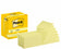 Bloc notes Post-it®autocollantes 76x127mm - jaune, lot de 12