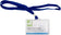 Porte-badge rigide 94x60 mm avec lacet bleu