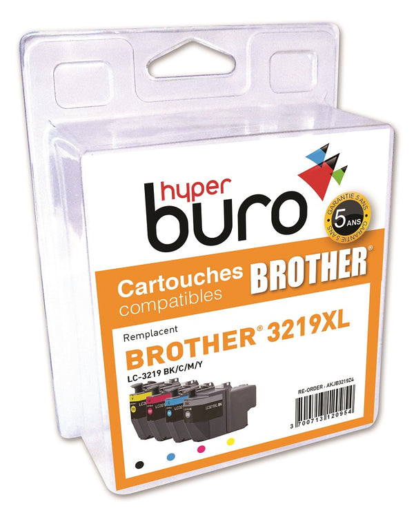 Pack 4 cartouches compatibles Brother LC3219XL - haute capacité
