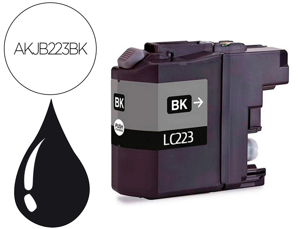 Cartouche d'encre compatible Brother LC223BK noire - 550 pages