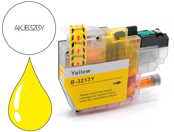 Cartouche d'encre compatible Brother LC3213 Jaune - haute capacité 400 pages