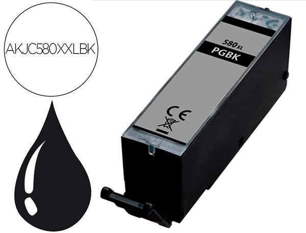 Cartouche Compatible Canon PGI-580PGBK Noir Pigmenté 11.2 ml