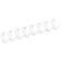 Anneaux de reliure métal 8mm - blanc, lot de 100