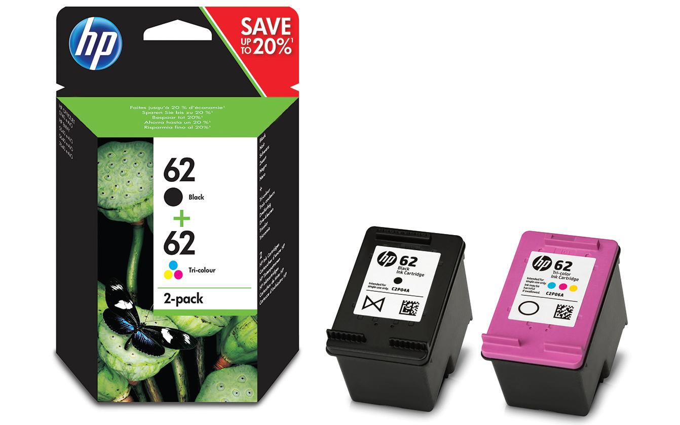 Pack cartouches HP 62 - impression fiable et durable