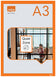 Porte-affiche magnétique A3 adhésif -orange-lot de 2