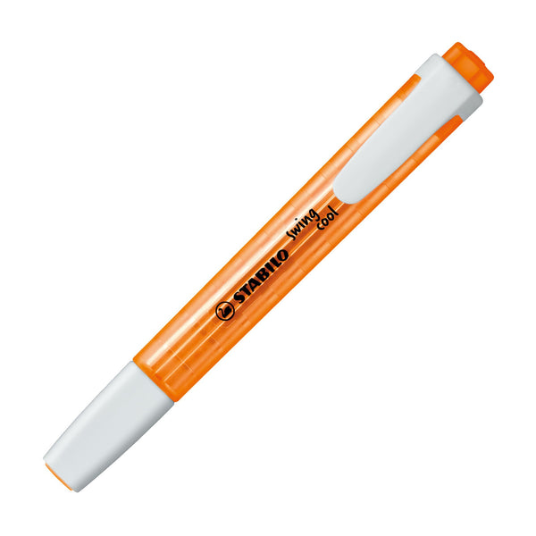 Surligneur swing cool orange - Pointe Biseautée, Encre à Eau