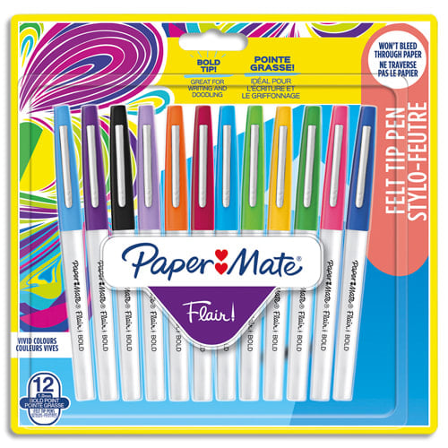 Feutres Flair Bold - Pointe 1.2 mm - Couleurs Vives