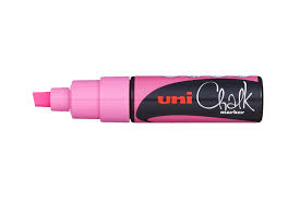 Marqueur Craie 8mm - Résistant à l'eau, Rose Fluo