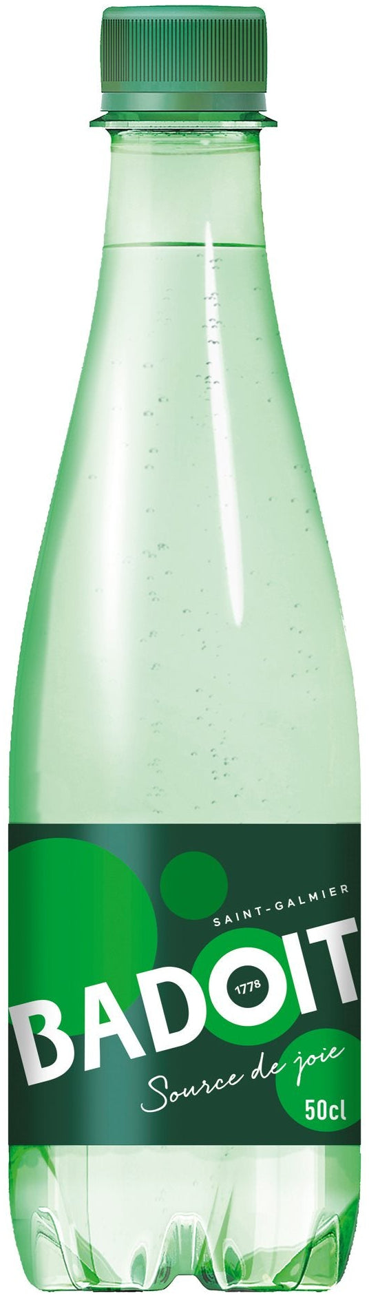 Eau minérale gazéifiée Badoit 50cl - fines bulles naturelles