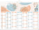 Calendrier mural 2x7 mois - format 43x55 cm