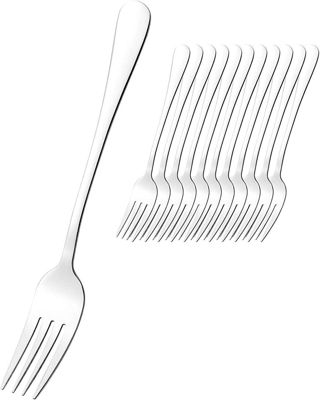 Set de 12 fourchettes à gâteau - acier inoxydable 148 mm