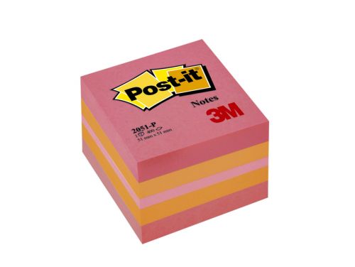 Mini Cube Notes Adhésives Post-it® 51x51 - 400 Feuilles Vives