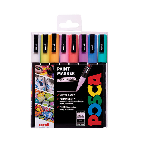 Marqueurs à pointe fine - 8 couleurs pastel