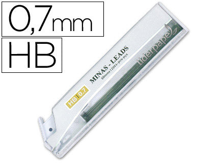 Mines graphite 0.7mm HB - précision et durabilité étui de 12