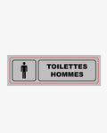 Panneau adhésif toilettes hommes - pvc gris