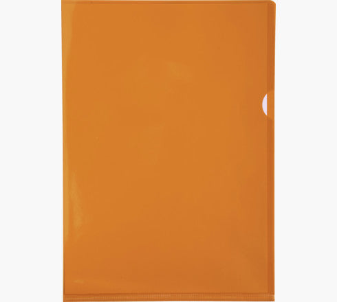 Pochettes coin A4 pvc haute résistance orange-boite de 100