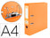 Classeur liderpapel a4 dos 75 mm orange