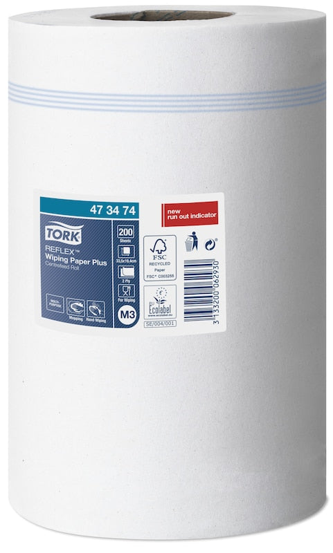 Bobines papier essuyage Tork reflex M1/ M3 - lot de 9