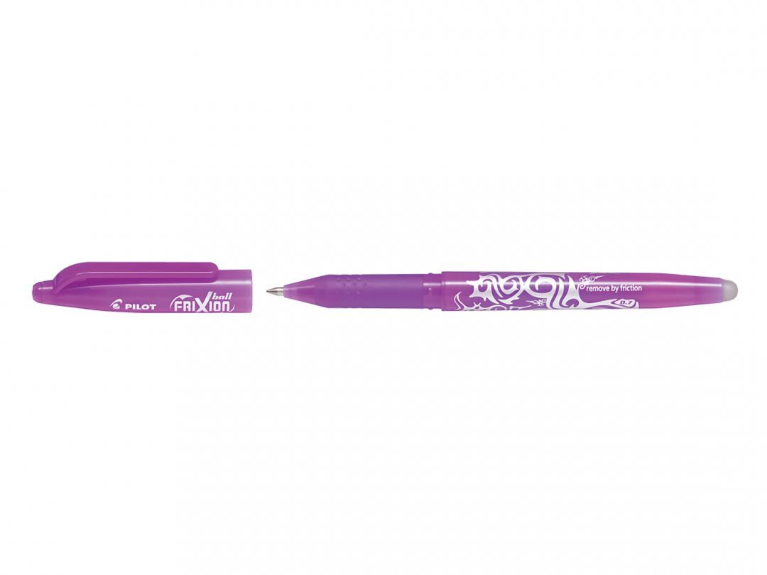 stylo roller frixion effaçable violet - écriture précise 0,7 mm