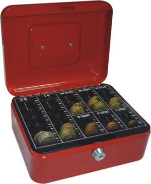 Caissette a monnaie 20x16x9cmrouge