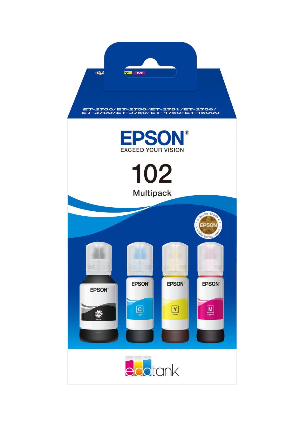 Pack d'encre 4 couleurs ET102 - Impression économique