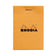 Bloc rhodia orange 52x75 q 80f