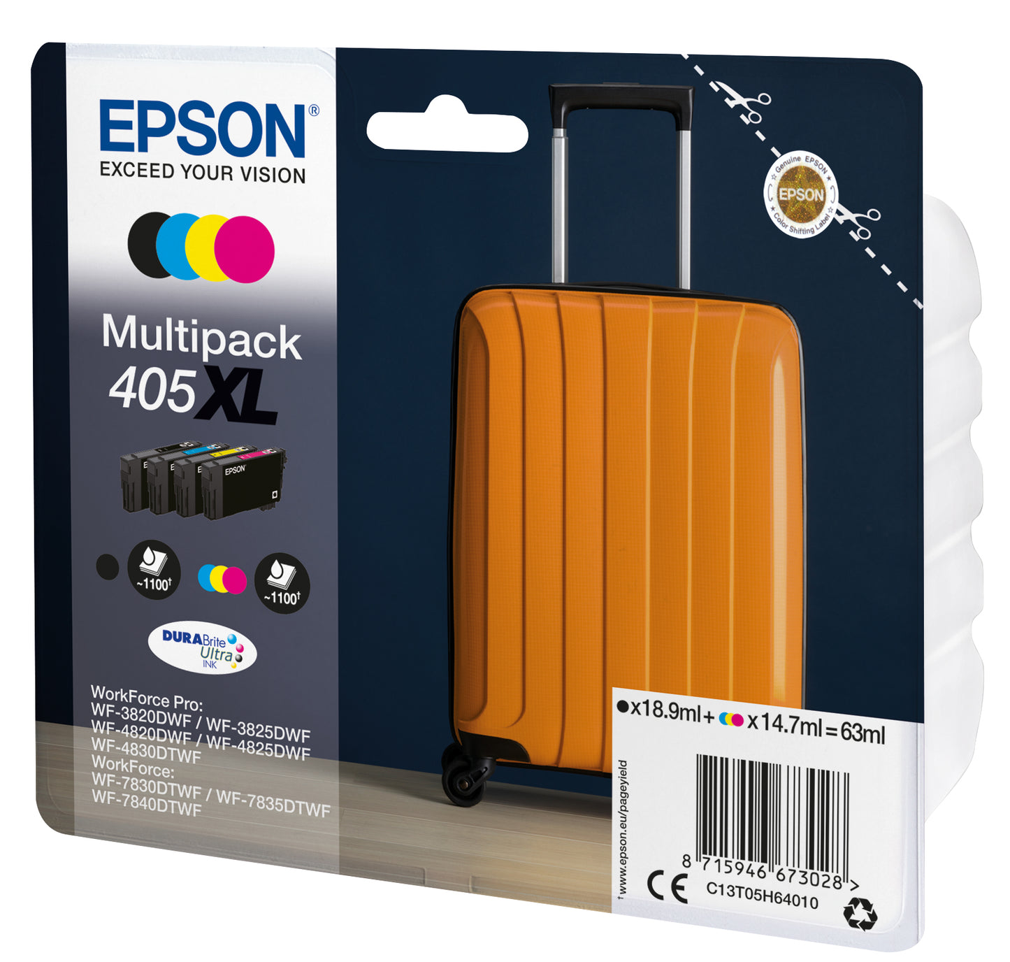 Cartouche Epsons d'encre 405xl - haute capacité et économie