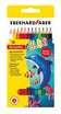 Crayons de couleur aquarellables Eberhard Faber 12 pièces